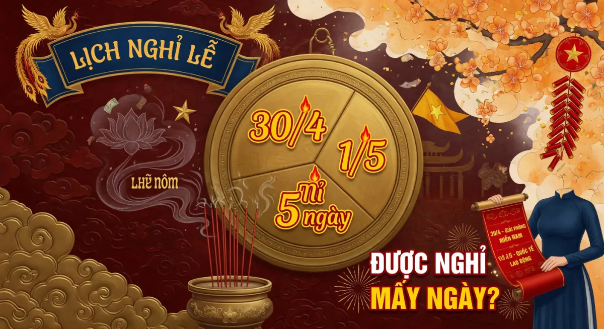 Lịch nghỉ lễ 30/4 và 1/5 năm nay: Được nghỉ mấy ngày?
