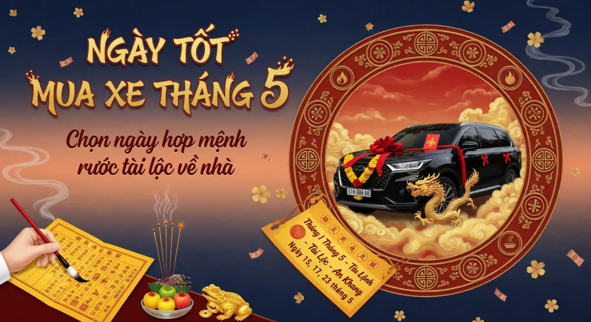 Ngày tốt mua xe tháng 5: Chọn ngày hợp mệnh rước tài lộc về nhà
