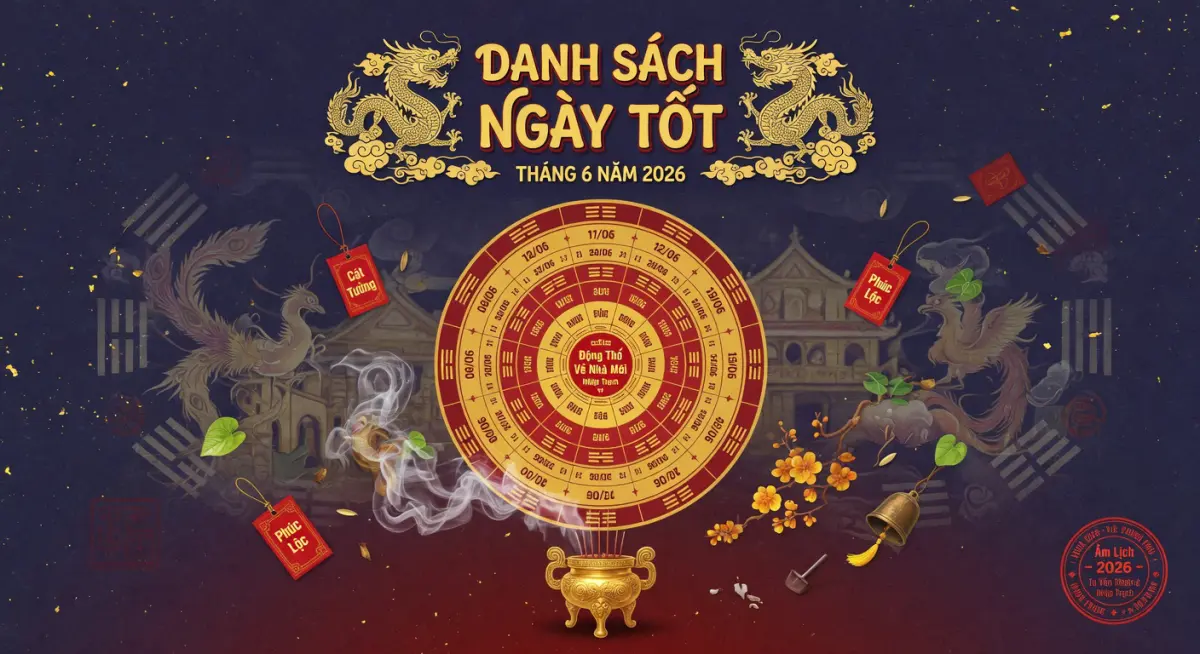 Danh sách ngày tốt tháng 6 năm 2026: Xem ngày đẹp động thổ, về nhà mới