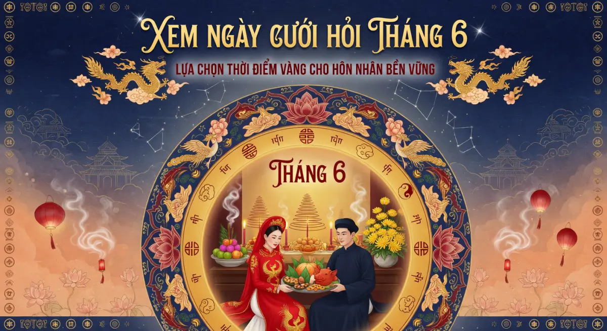 Xem ngày cưới hỏi tháng 6: Lựa chọn thời điểm vàng cho hôn nhân bền vững