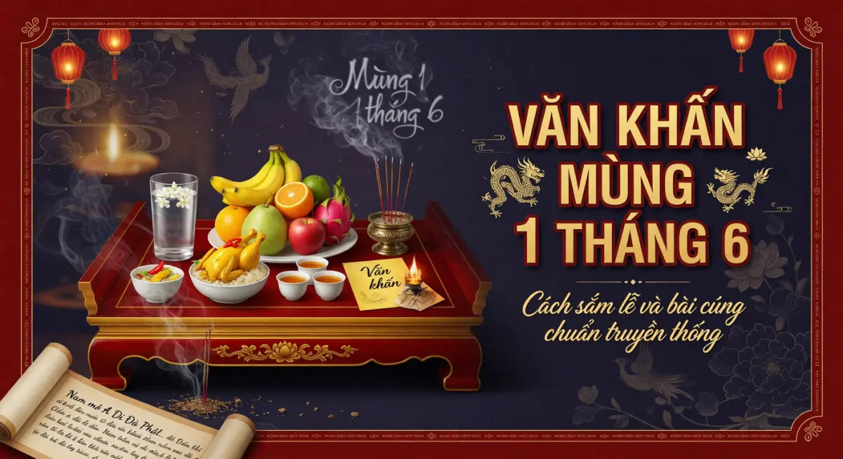 Văn khấn mùng 1 tháng 6: Cách sắm lễ và bài cúng chuẩn truyền thống