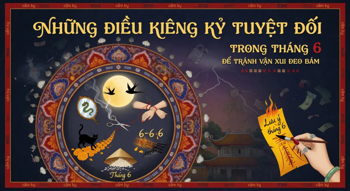 Những điều kiêng kỵ tuyệt đối trong tháng 6 để tránh vận xui đeo bám
