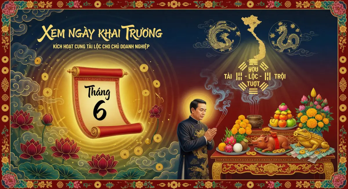 Xem ngày khai trương tháng 6: Kích hoạt cung tài lộc cho chủ doanh nghiệp