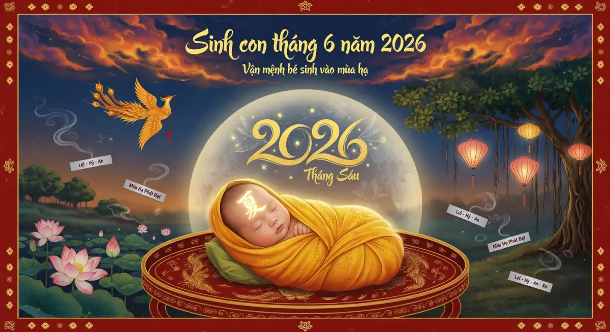 Sinh con tháng 6 năm 2026 có tốt không? Vận mệnh bé sinh vào mùa hạ