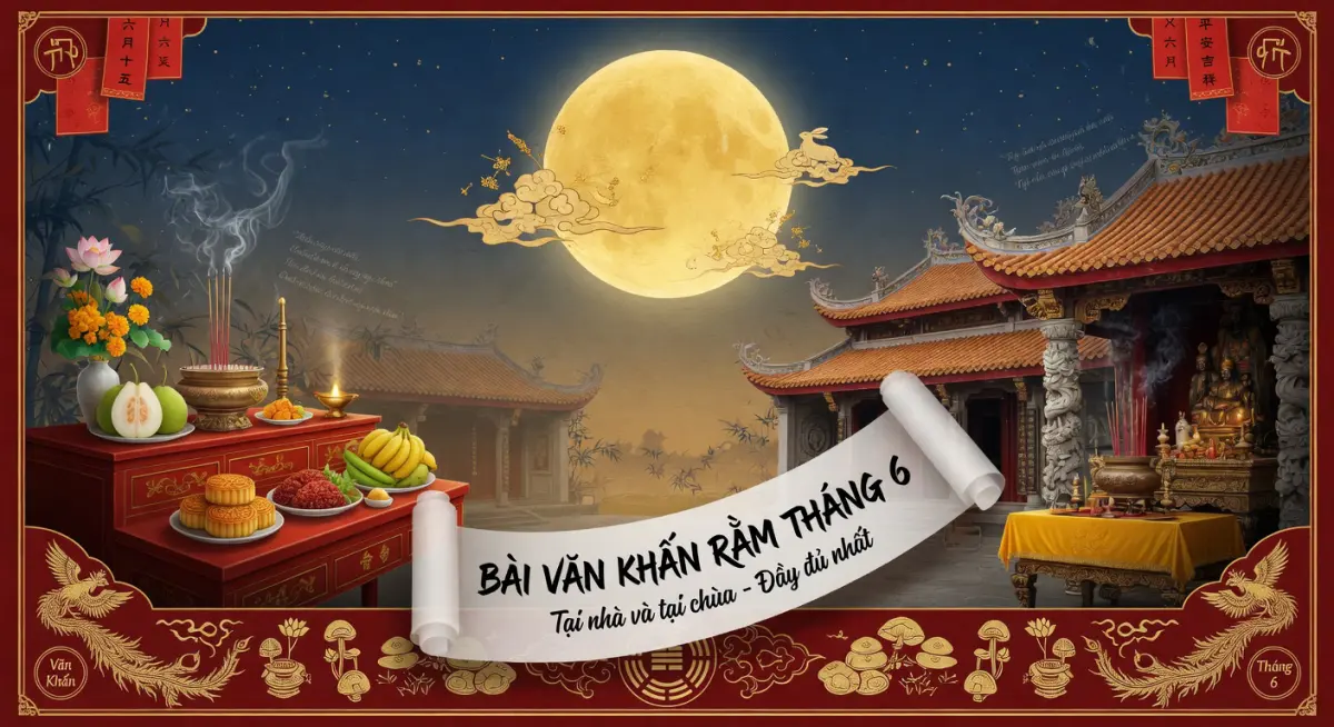 Bài văn khấn Rằm tháng 6 tại nhà và tại chùa đầy đủ nhất