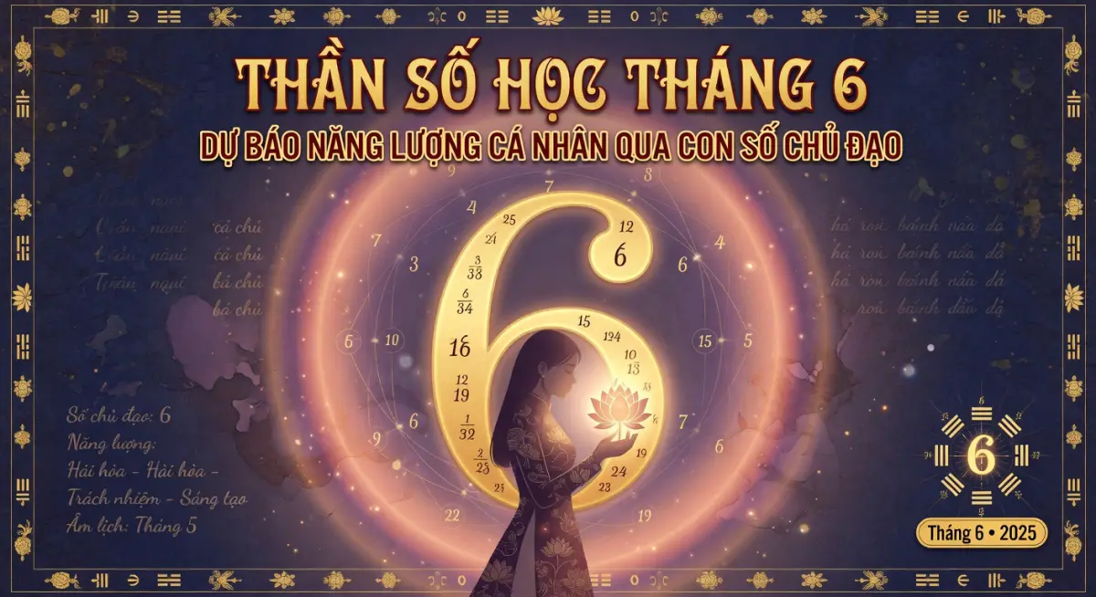 Thần số học tháng 6: Dự báo năng lượng cá nhân qua con số chủ đạo