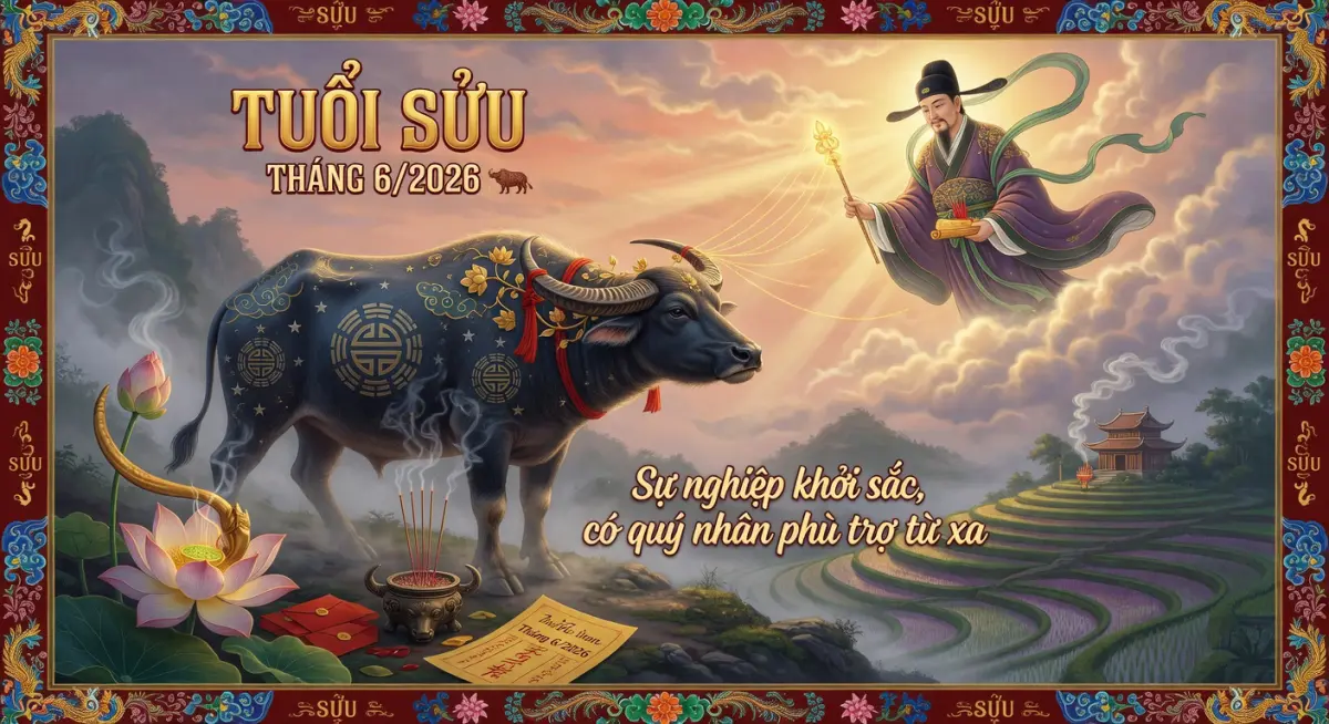 Tuổi Sửu tháng 6/2026: Sự nghiệp khởi sắc, có quý nhân phù trợ từ xa