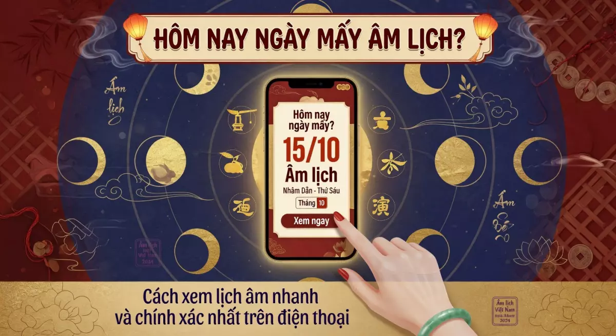 Hôm nay ngày mấy âm lịch? Cách xem lịch âm nhanh và chính xác nhất trên điện thoại.